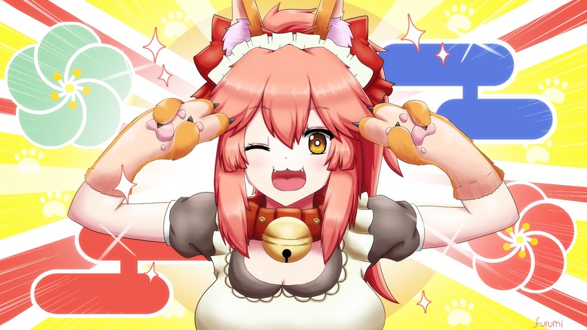 tamamo and tamamo cat (fate and 1 more) drawn by keita_naruzawa