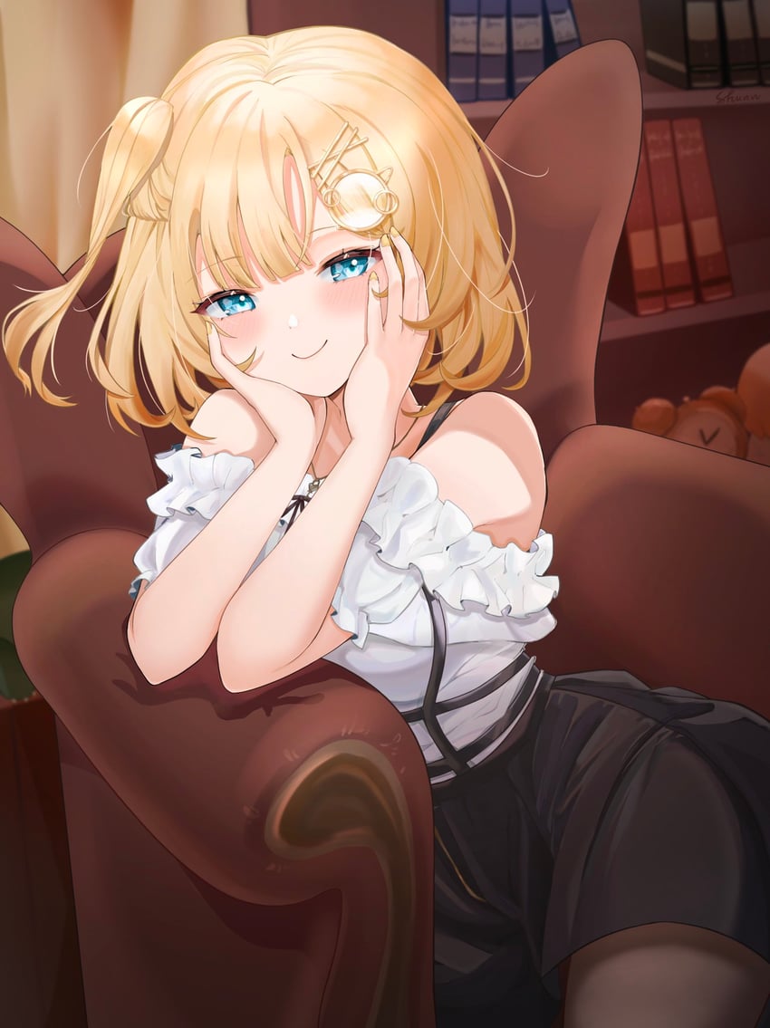 watson amelia (hololive and 1 more) drawn by shunnukiki