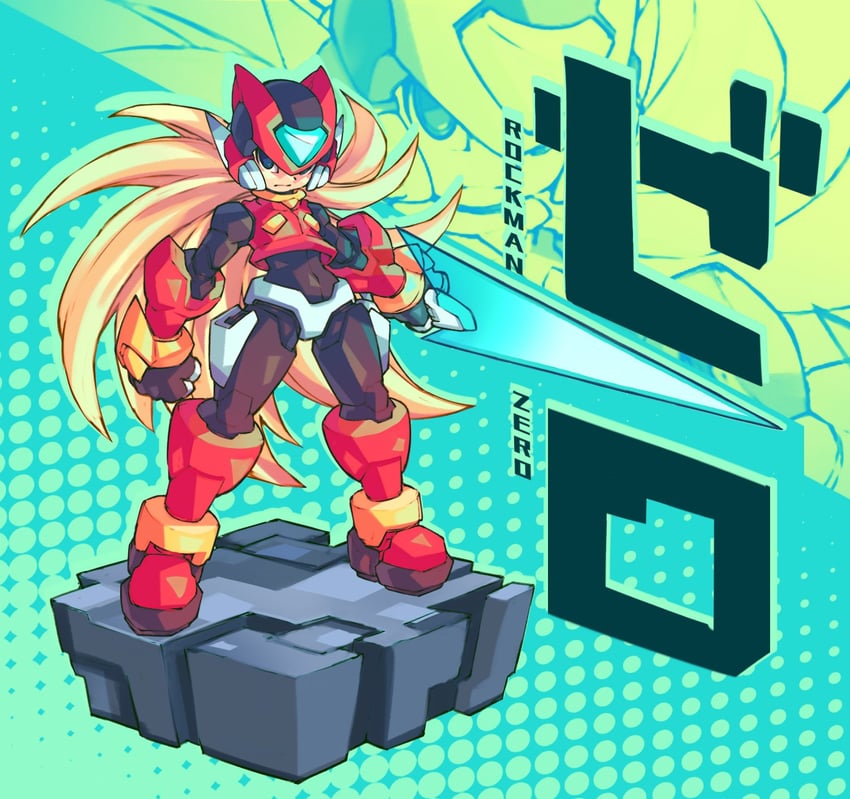 zero and zero(z) (mega man and 1 more) drawn by iikoao