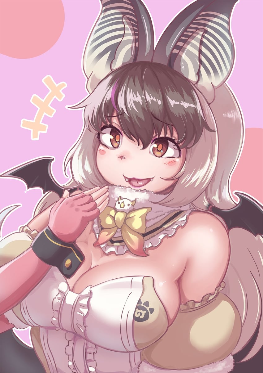 brown long-eared bat (kemono friends and 1 more) drawn by okyao