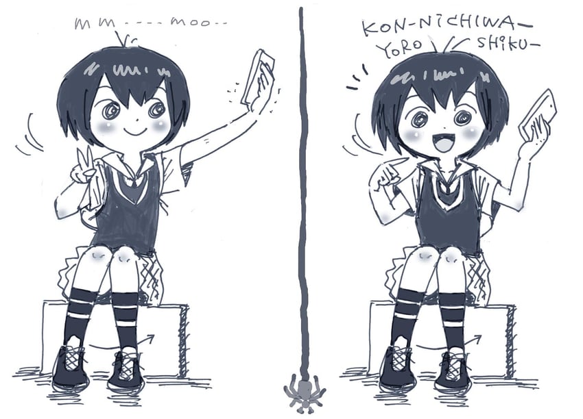 peni parker (marvel and 4 more) drawn by fussan_senryobako