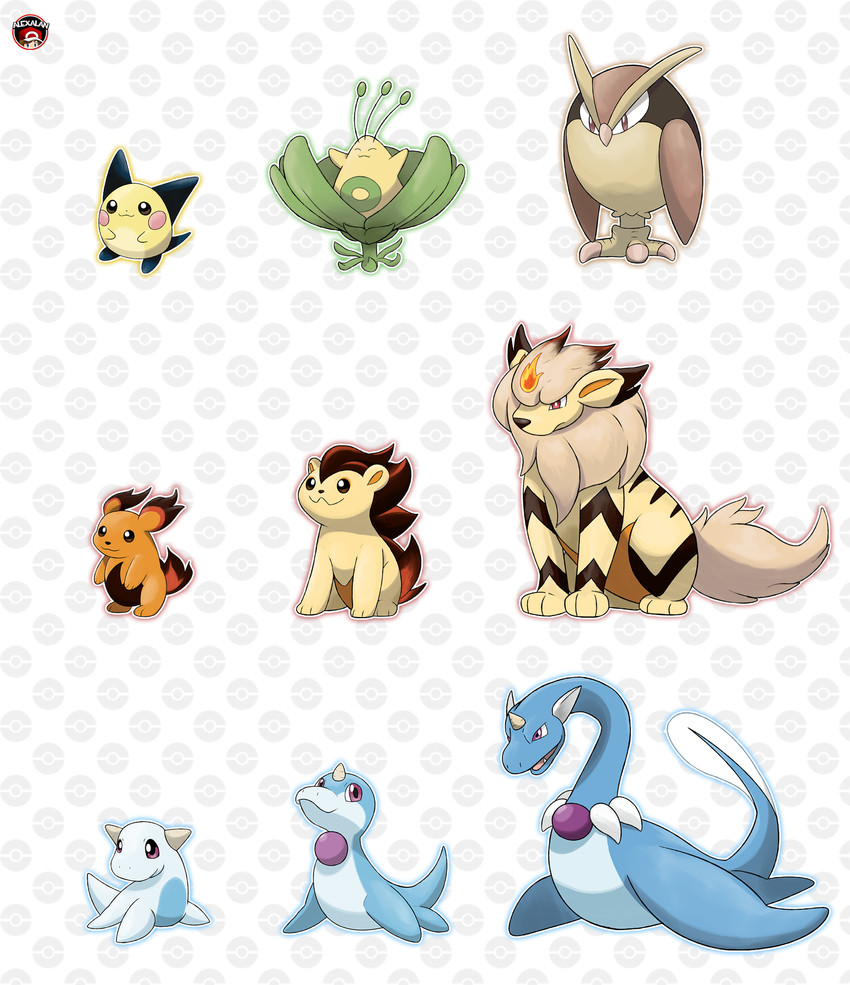 pichu, honooguma, volbear, dynabear, booboo, and 4 more (pokemon and 1 more) drawn by alexalan