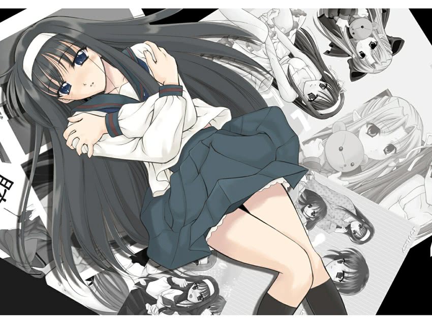 tohno akiha, hisui, len, seo akira, tsukihime souka, and 1 more (tsukihime) drawn by ren_(black_angel)