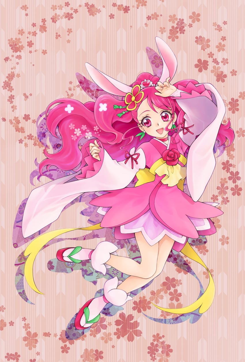 hanadera nodoka and cure grace (precure and 1 more) drawn by aizen_(syoshiyuki)