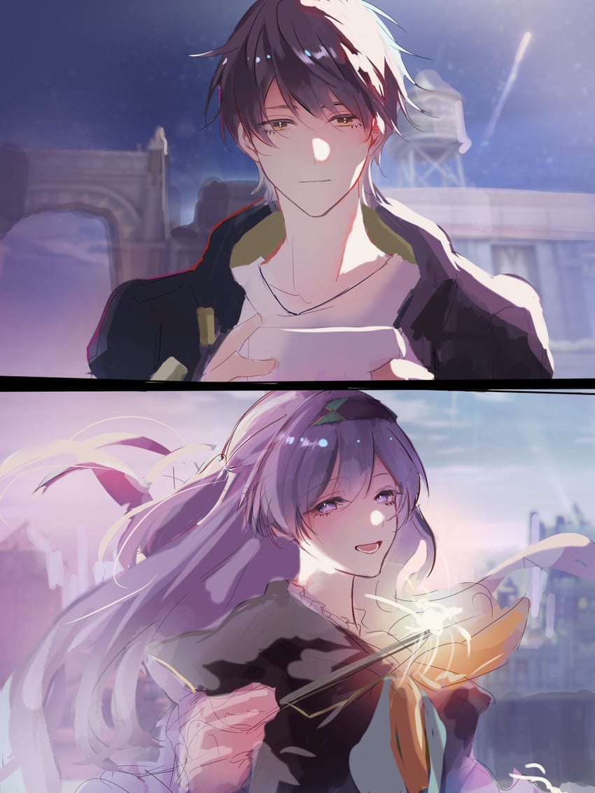 trailblazer, firefly, and caelus (honkai and 1 more) drawn by yuanillust0