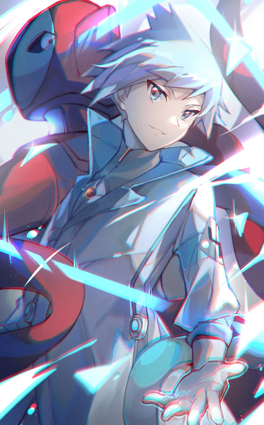 steven stone and deoxys (pokemon and 1 more) drawn by viinca_(perivinca)