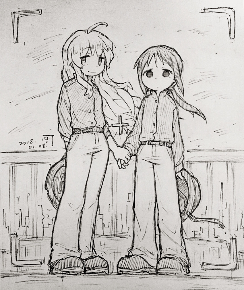 chito and yuuri (shoujo shuumatsu ryokou) drawn by 500_ml_beaker