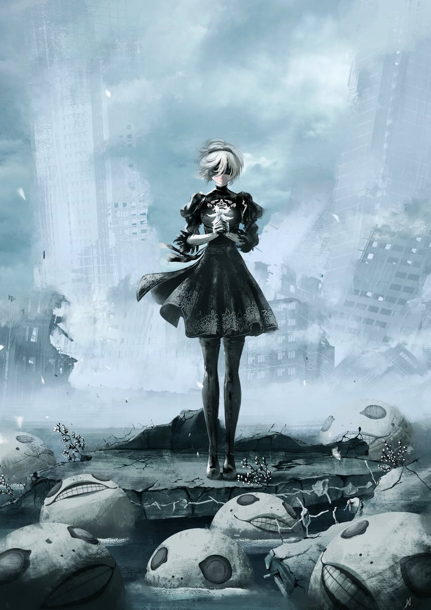 2b (nier and 1 more) drawn by al_chemist