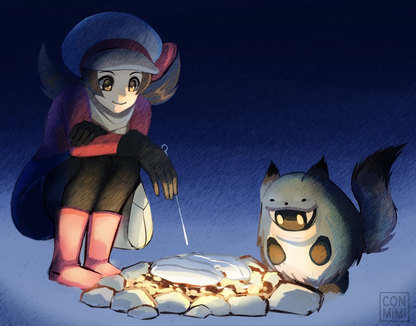 lyra and wolfman (pokemon and 2 more) drawn by conmimi