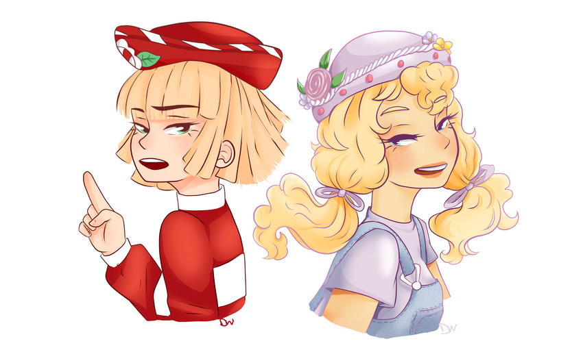peppermint fizz and angel cake (strawberry shortcake) drawn by dakotawand