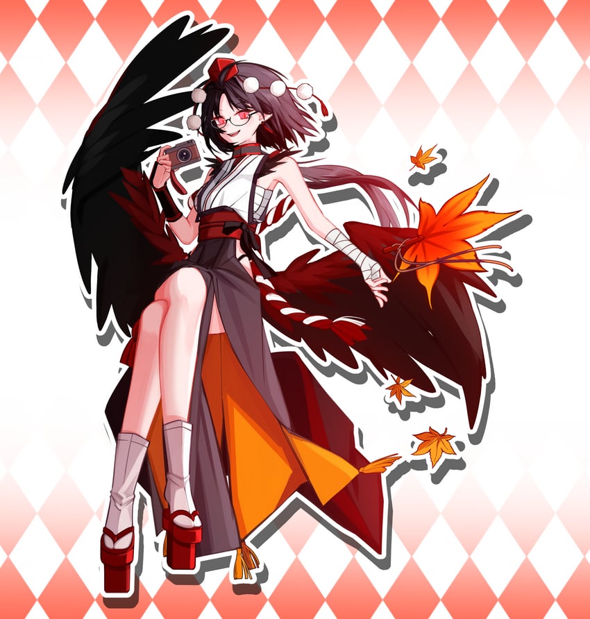 shameimaru aya (touhou and 1 more) drawn by takki_(takkiko)