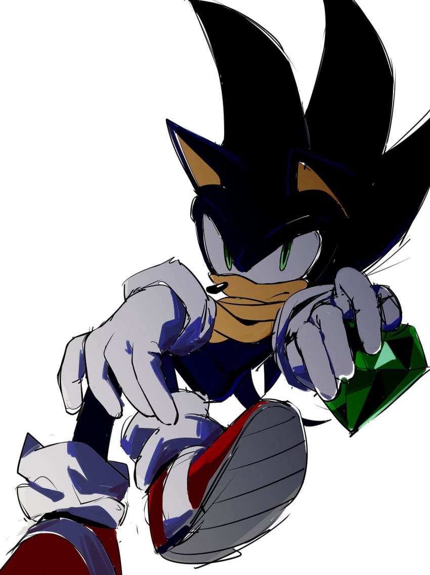 sonic the hedgehog and dark sonic (sonic and 1 more) drawn by chaosrice