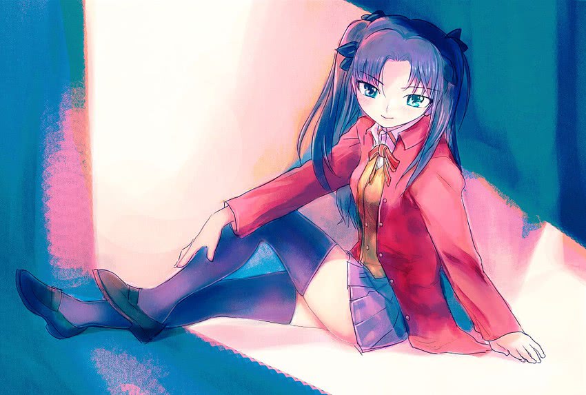 tohsaka rin (fate and 1 more) drawn by mekarauroko
