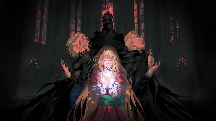 maria renard, tera, and emmanuel (castlevania: nocturne and 1 more) drawn by samuel_deats
