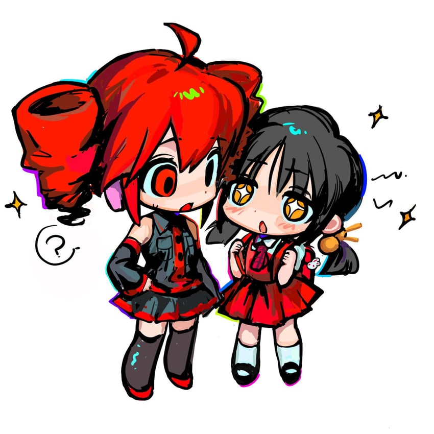 kasane teto and kaai yuki (vocaloid and 1 more) drawn by tanglaoban1225