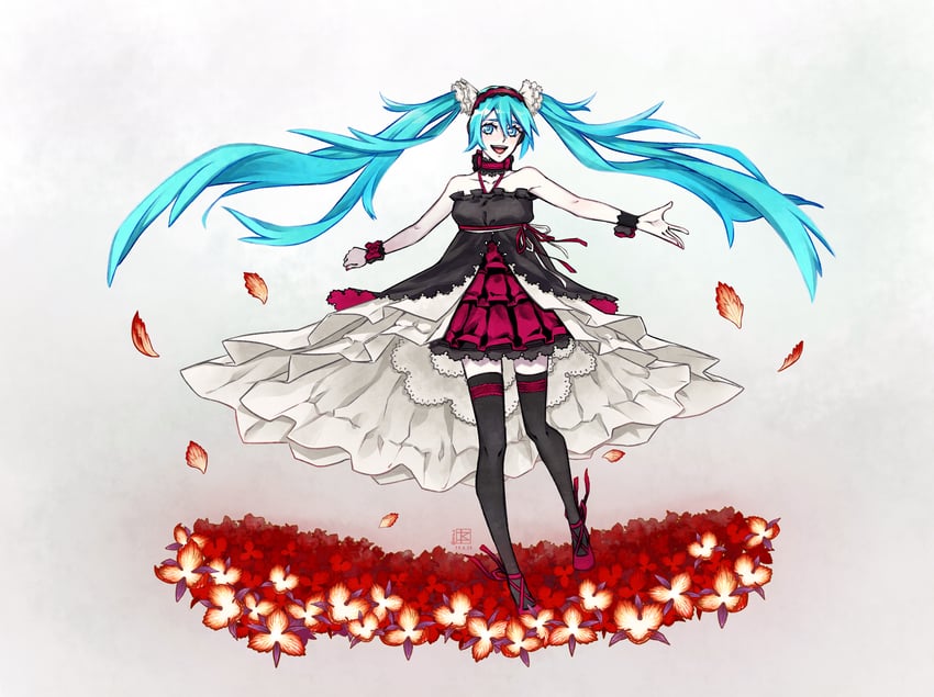 hatsune miku (vocaloid and 3 more) drawn by ko_myth