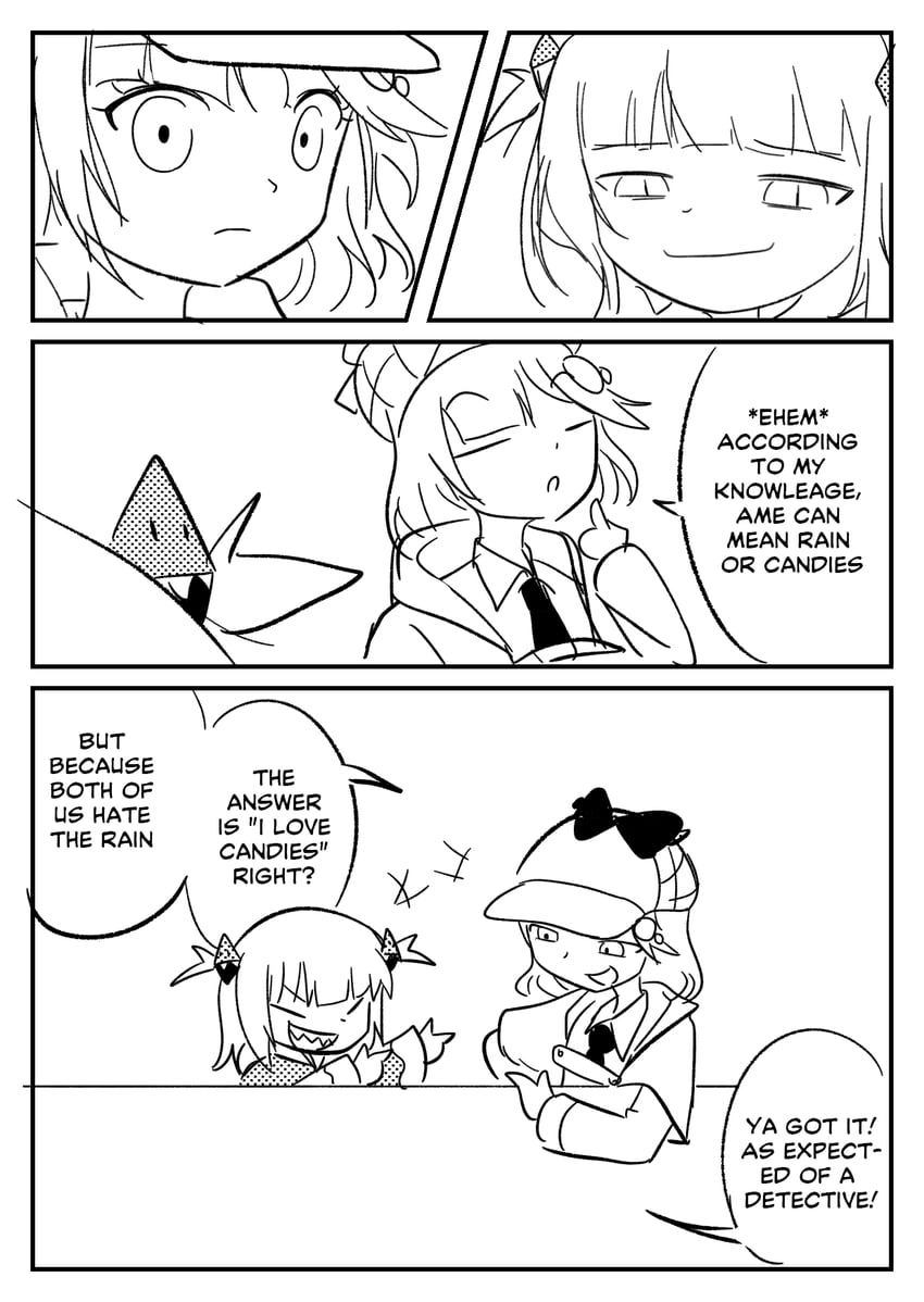 gawr gura and watson amelia (hololive and 1 more) drawn by jerkyjin