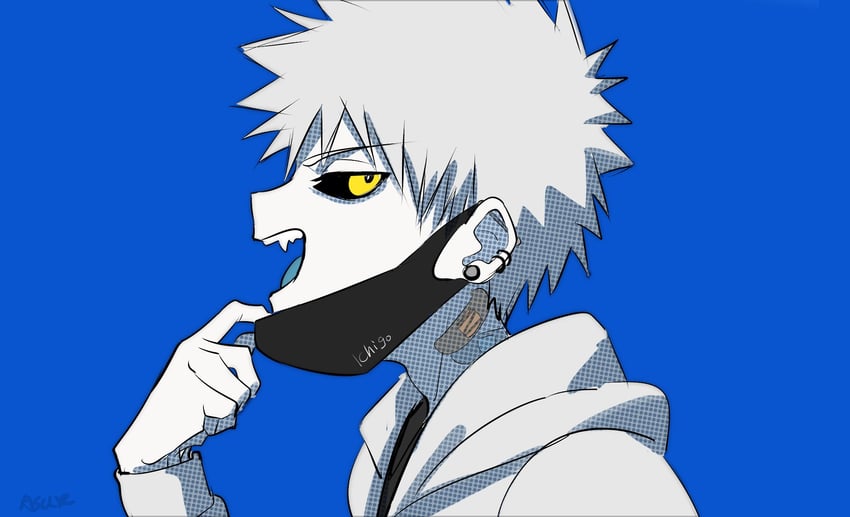 hollow ichigo (bleach and 1 more) drawn by asure_(asure_twi)