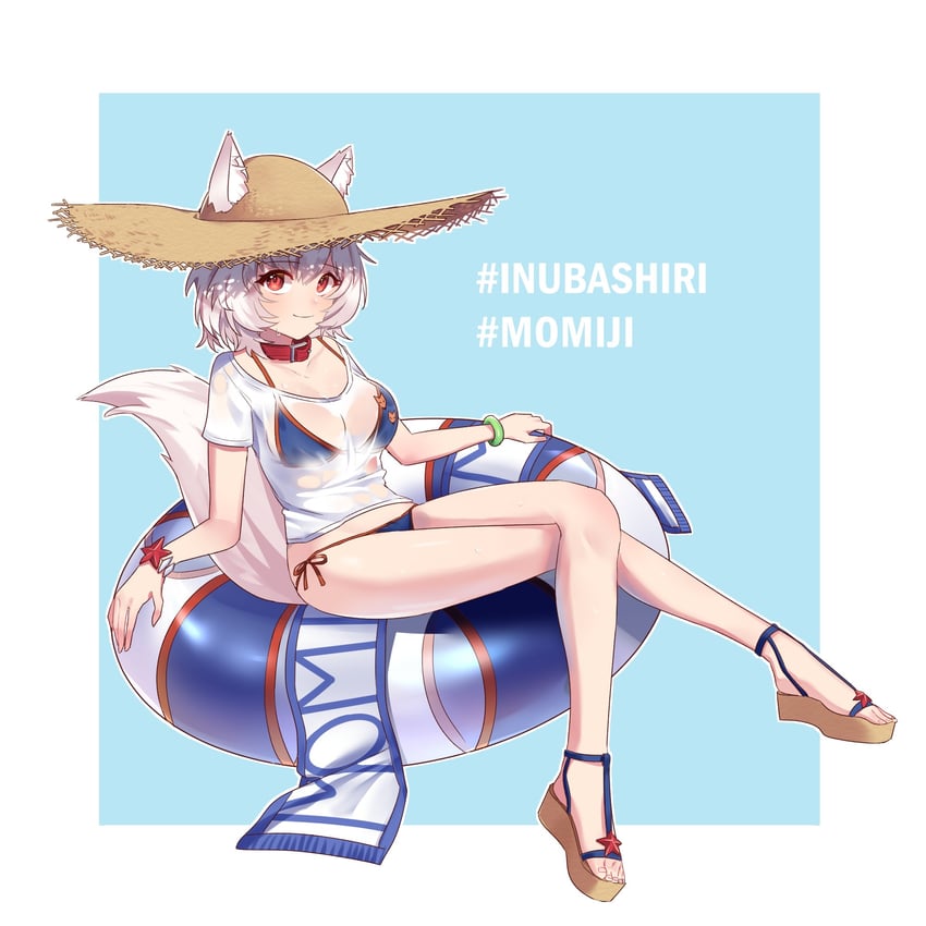 inubashiri momiji, tamamo, and tamamo no mae (touhou and 2 more) drawn by mashilemo