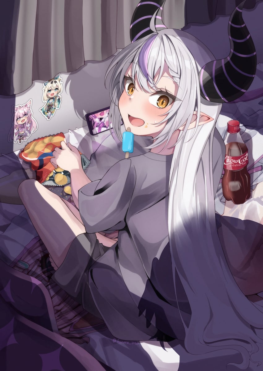 la+ darknesss, hakui koyori, kazama iroha, and takane lui (hololive and 1 more) drawn by housei_fenoru