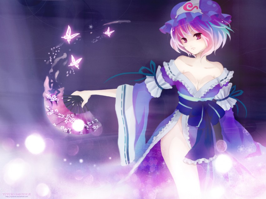 saigyouji yuyuko (touhou) drawn by ayakohi