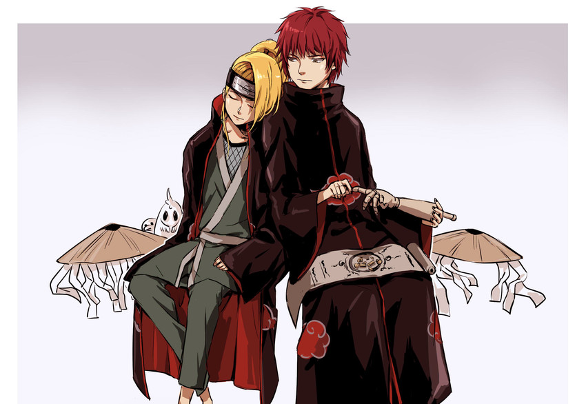 deidara and sasori (naruto and 1 more) drawn by yi_(199702090505)