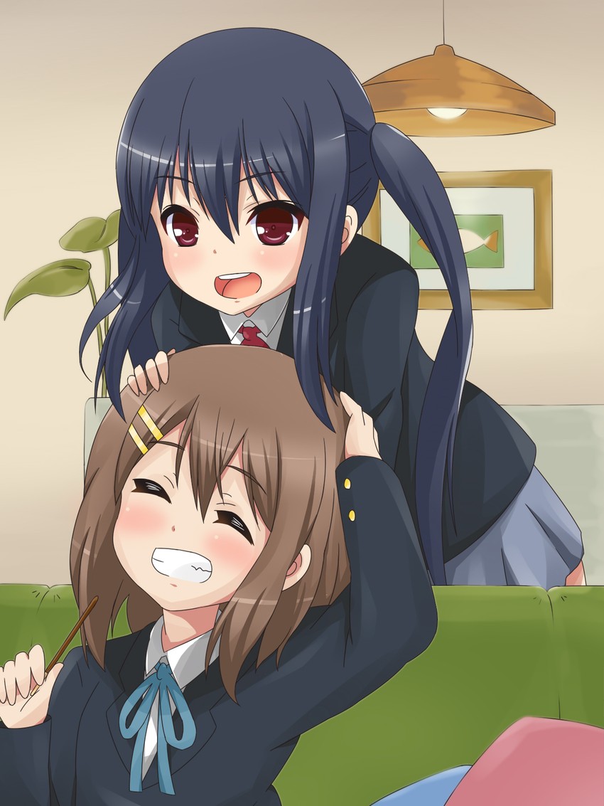 nakano azusa and hirasawa yui (k-on!) drawn by yunotimo