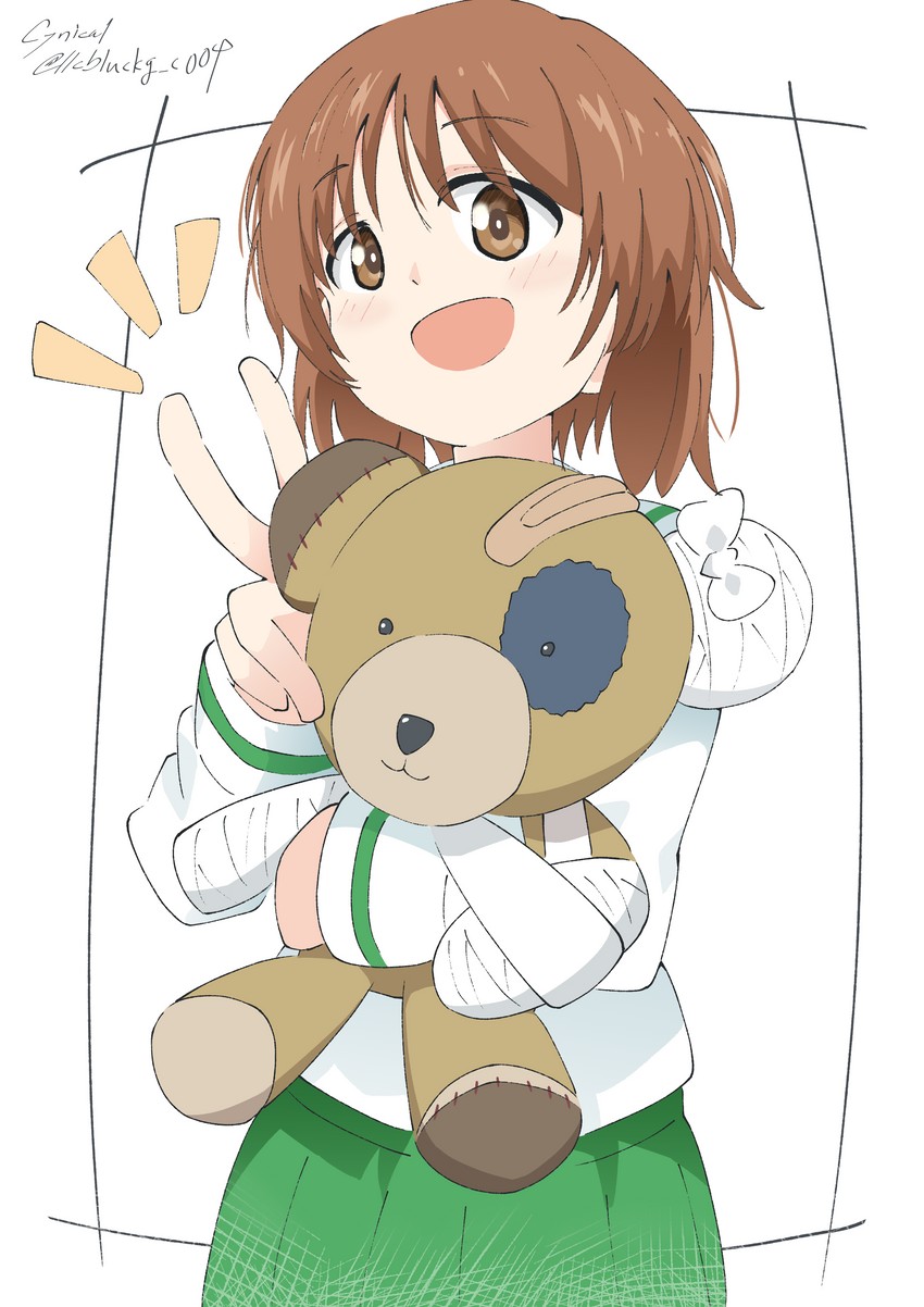 nishizumi miho and boko (girls und panzer) drawn by cynical_(llcbluckg_c004)