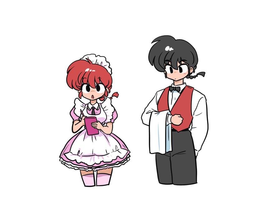 ranma-chan and saotome ranma (ranma 1/2) drawn by wanta_(futoshi)