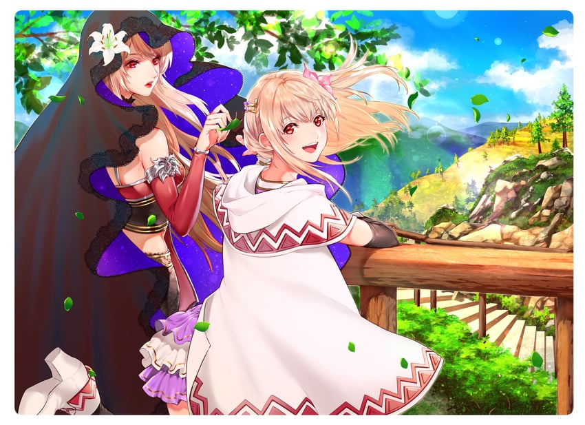 fina and majin fina (final fantasy and 1 more) drawn by tarutaru_yamaoka