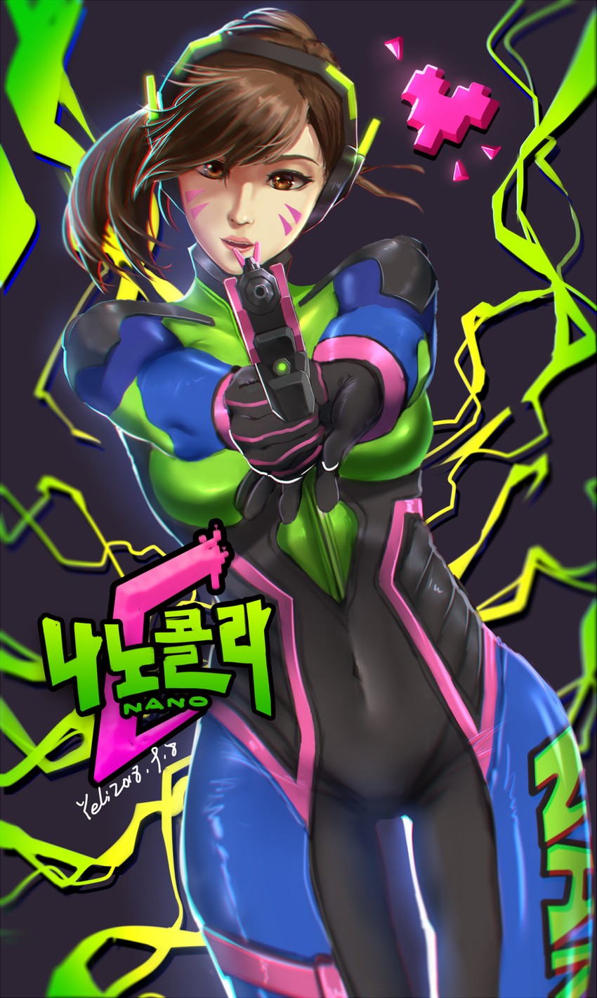 d.va and nano d.va (overwatch and 1 more) drawn by xiaoxie