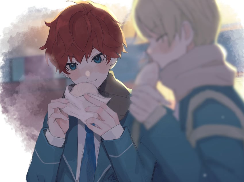 amagi hiiro and shiratori aira (ensemble stars!) drawn by na_77_pq