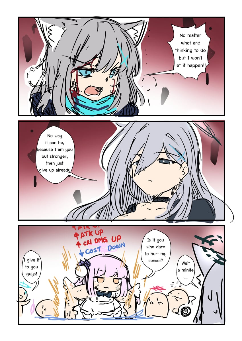 shiroko, hoshino, mika, shiroko terror, himari, and 1 more (blue archive) drawn by sesield