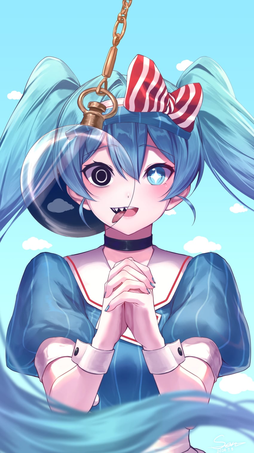 hatsune miku (vocaloid and 1 more) drawn by hatsusen