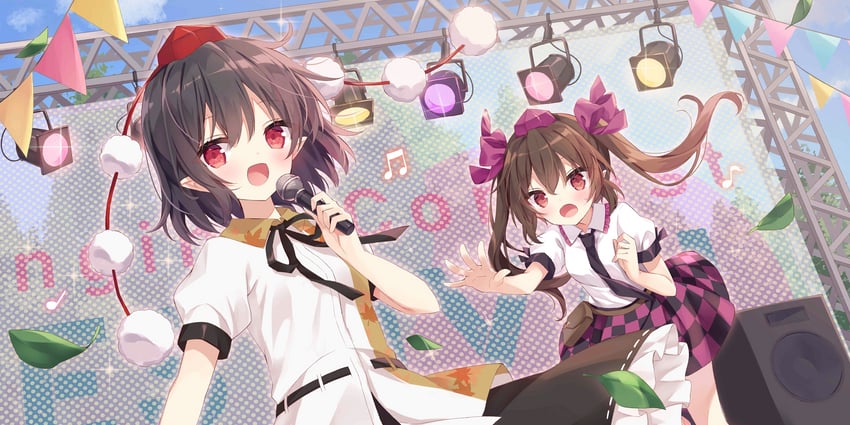 shameimaru aya and himekaidou hatate (touhou and 1 more) drawn by hoshi_(snacherubi)