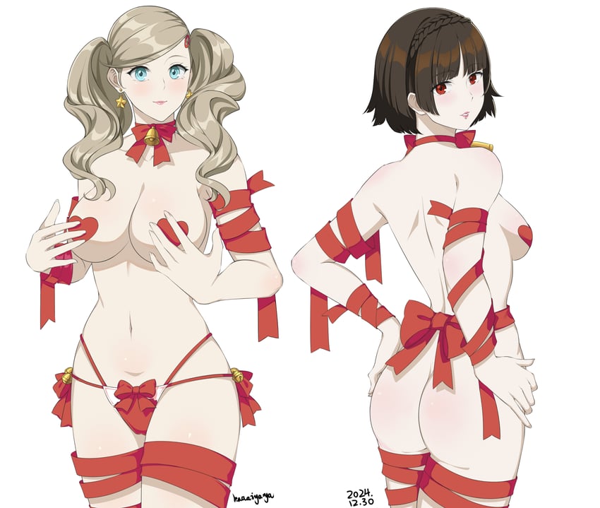 takamaki anne and niijima makoto (persona and 1 more) drawn by ying_yanyu