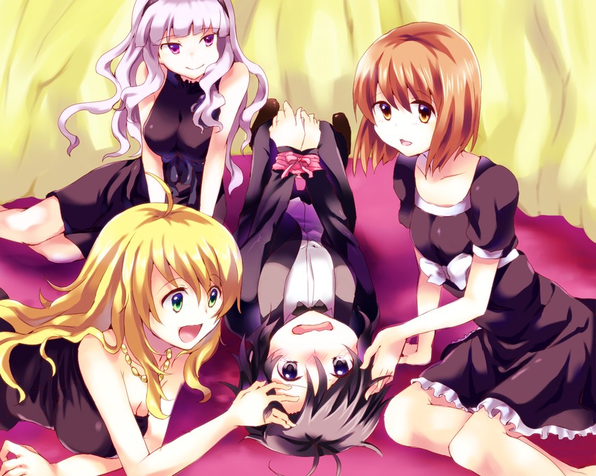 hoshii miki, kikuchi makoto, shijou takane, and hagiwara yukiho (idolmaster) drawn by oshakana