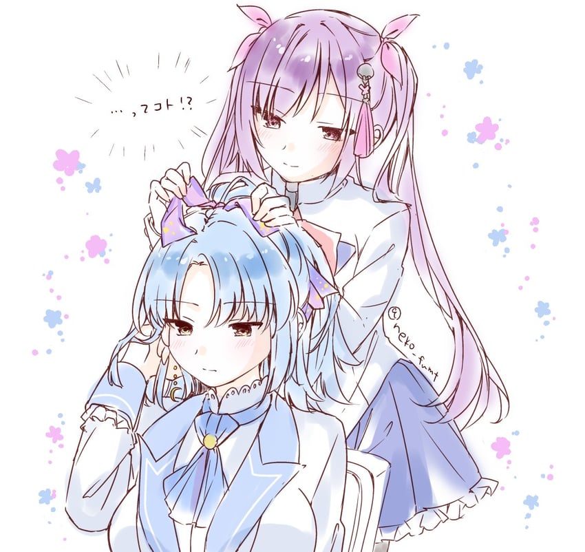 matsumura fuuka and makino mitake (assault lily) drawn by benini
