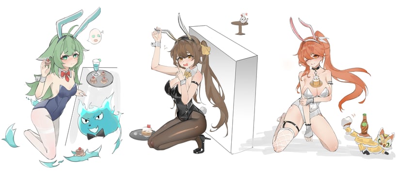 huohuo, jingwei, sushang, guinaifen, tail, and 1 more (honkai and 1 more) drawn by yuan_zhen