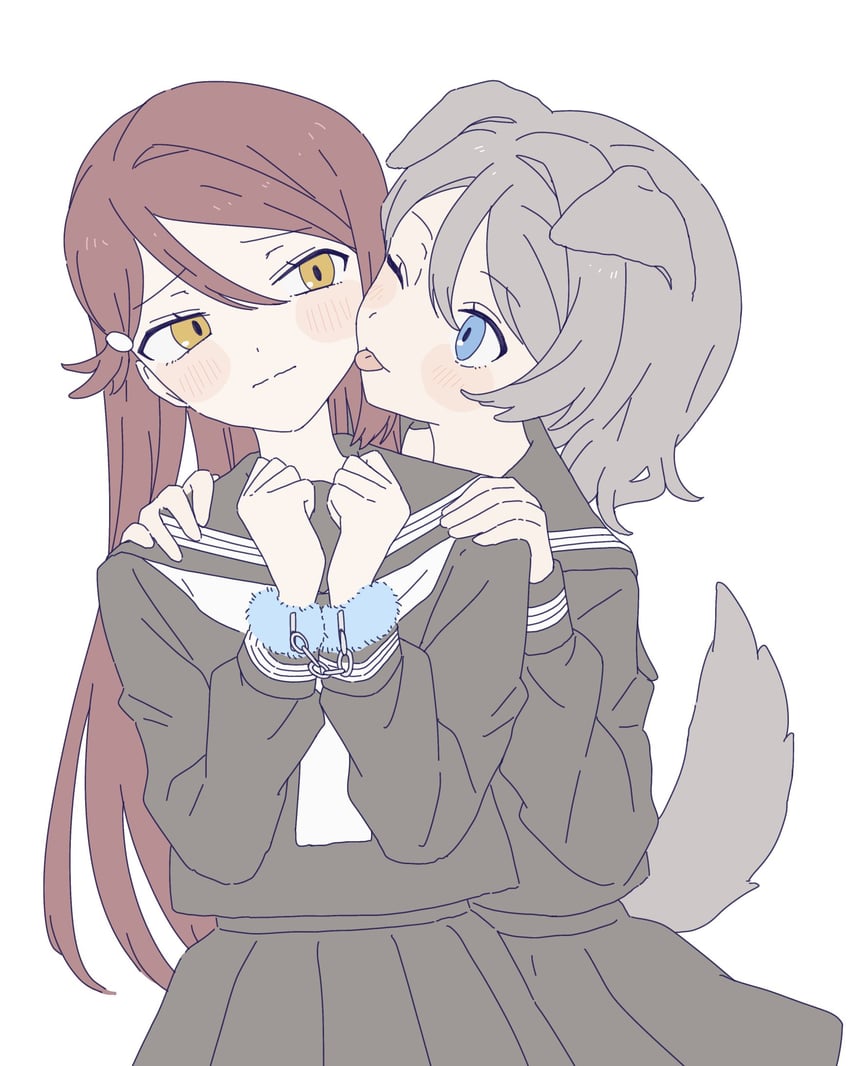 watanabe you and sakurauchi riko (love live! and 1 more) drawn by o_to_mo
