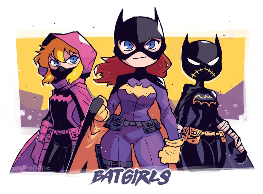 batgirl, barbara gordon, cassandra cain, and stephanie brown (dc comics and 1 more) drawn by rariatto_(ganguri)