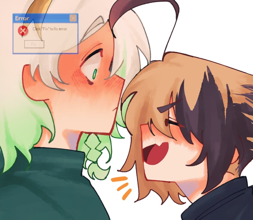 gigi murin and cecilia immergreen (hololive and 1 more) drawn by kemi_palitogay