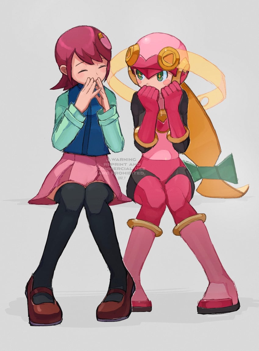 roll.exe and mayl sakurai (mega man and 1 more) drawn by tanaka_(is2_p)