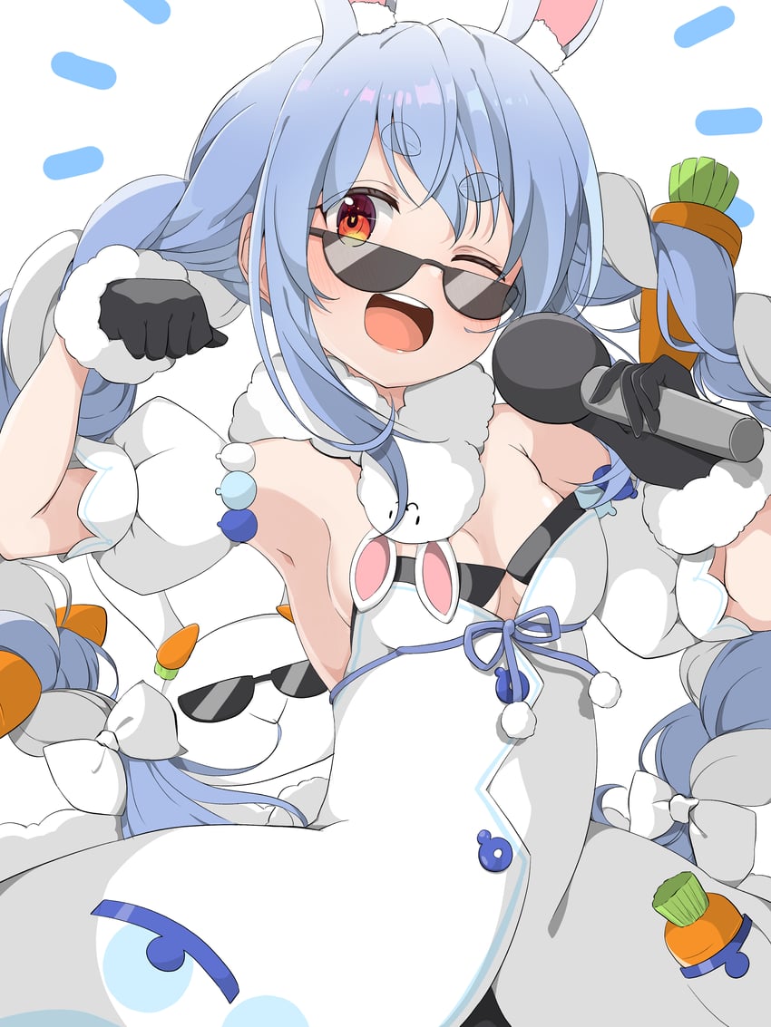 usada pekora and don-chan (hololive) drawn by yunon_oto_mad