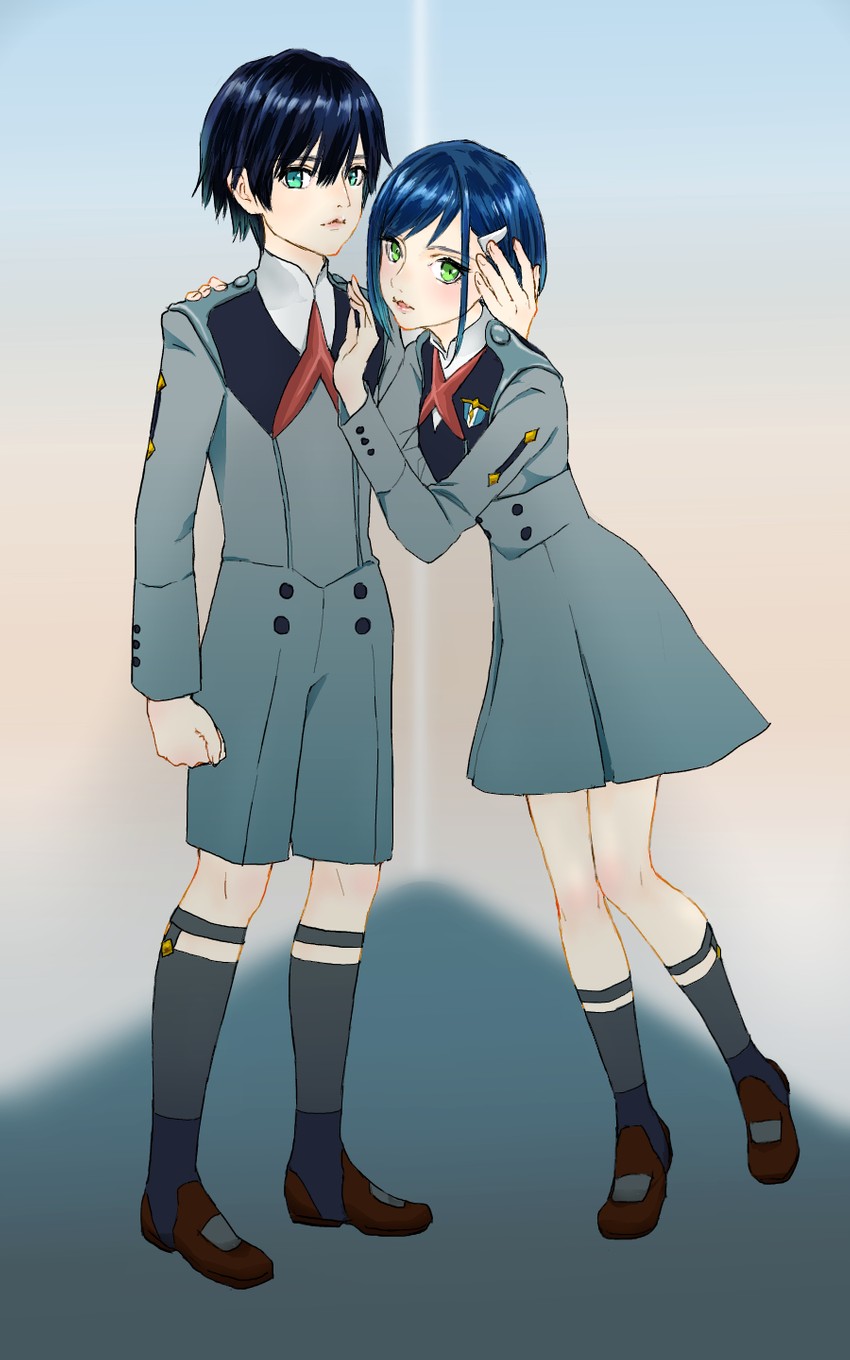 hiro and ichigo (darling in the franxx) drawn by morning_glory0328