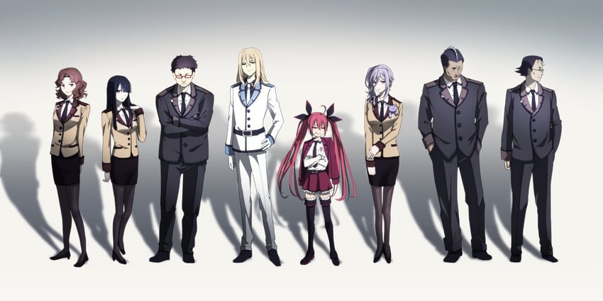 itsuka kotori, murasame reine, kannazuki kyouhei, shiizaki hinako, kawagoe kyouji, and 3 more (date a live) drawn by kujira_ataru