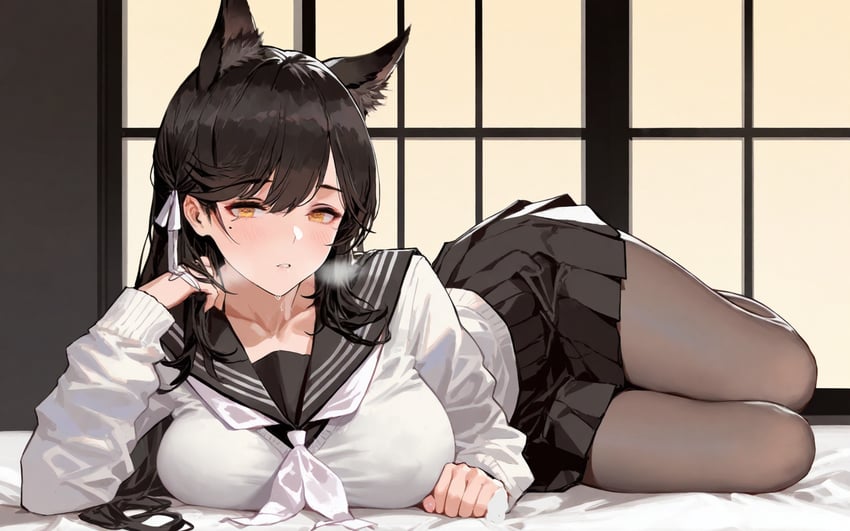 atago (azur lane) drawn by hong_cha_xian_ren