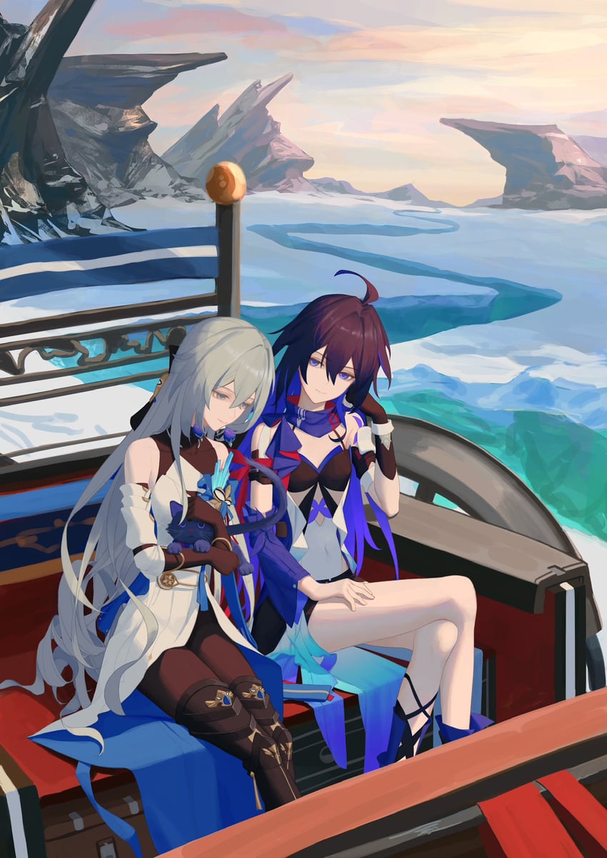 bronya rand and seele (honkai and 1 more) drawn by fx_seelebronya