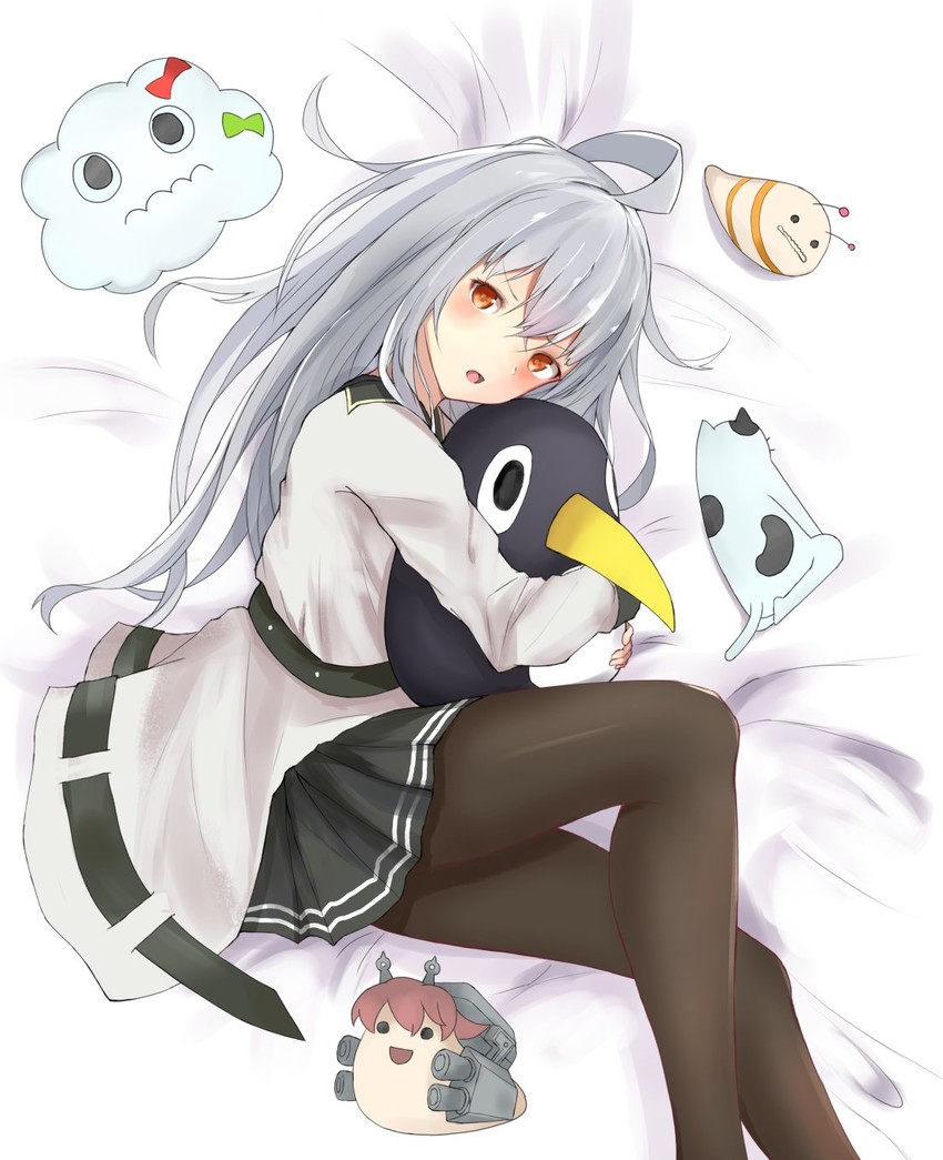 mutsu, gangut, failure penguin, and oktyabrskaya revolyutsiya (kantai collection) drawn by mugura_(kawasemi-m)