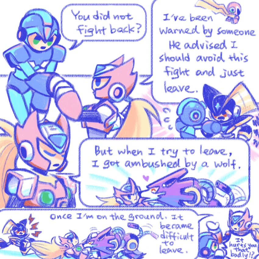 zero, x, mega man, proto man, bass, and 1 more (mega man and 1 more) drawn by laser-lance